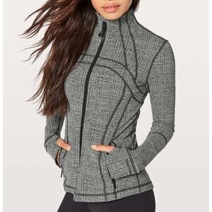 Lululemon Define Jacket Ritual Jacquard Luon Black White Gray 10